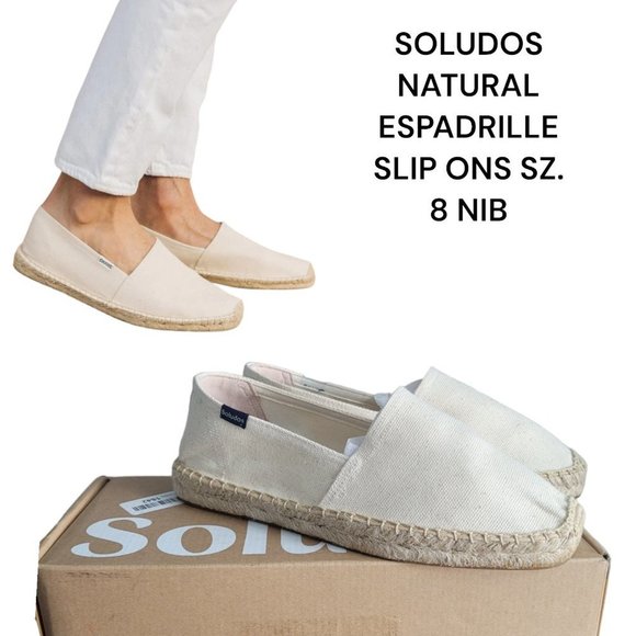 Soludos Shoes - Soludos NATURAL DALI SLIP ON ESPADRILLES SIZE 8 NEW IN BOX